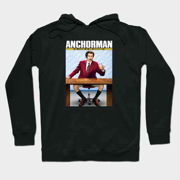 Anchorman Ron Burgundy Cheers Hoodie by Story At Dawn 